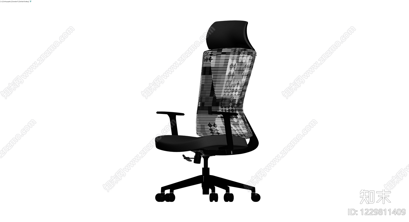 人体工学网布办公椅3D模型下载【ID:1229811409】
