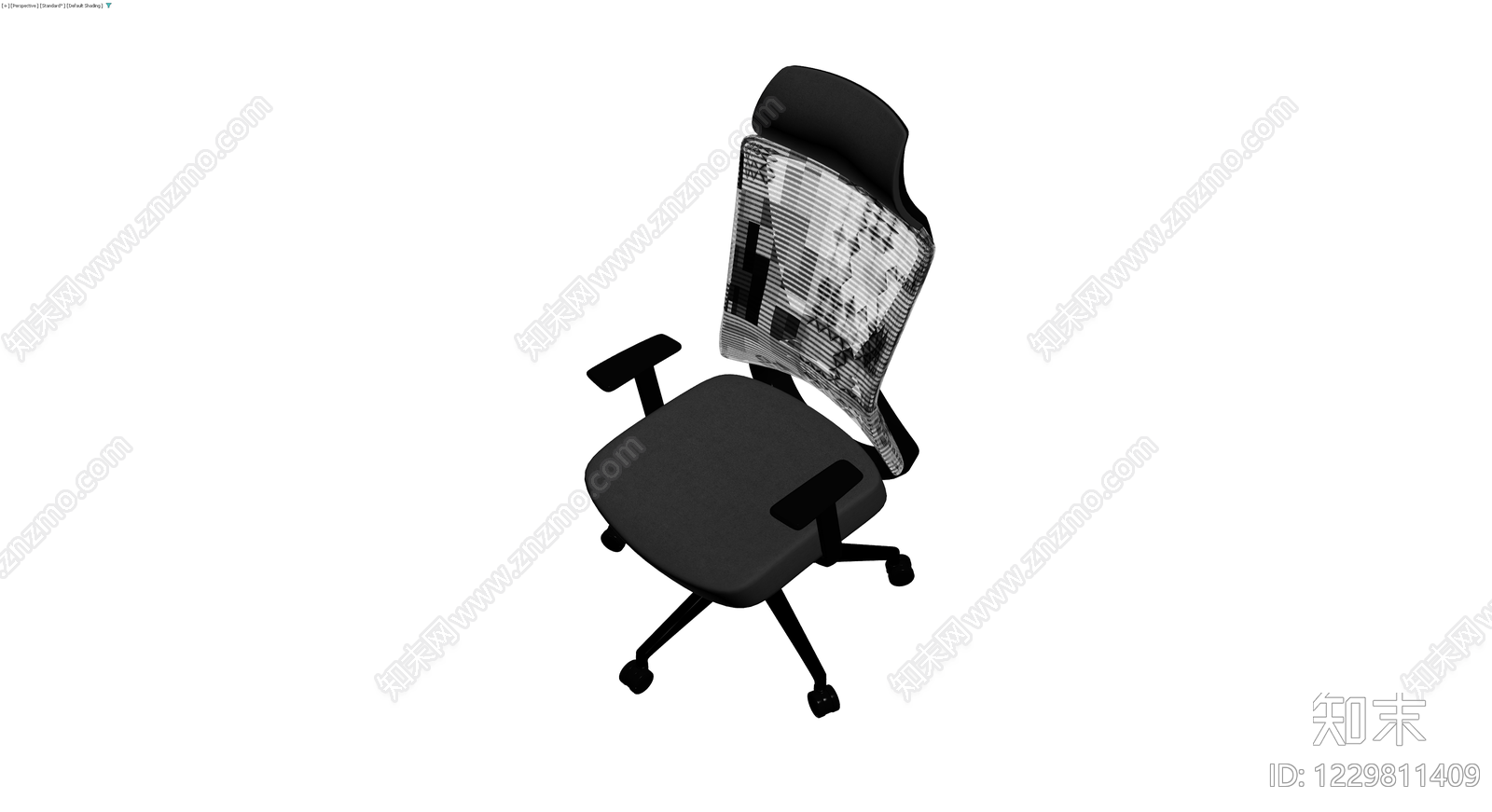 人体工学网布办公椅3D模型下载【ID:1229811409】