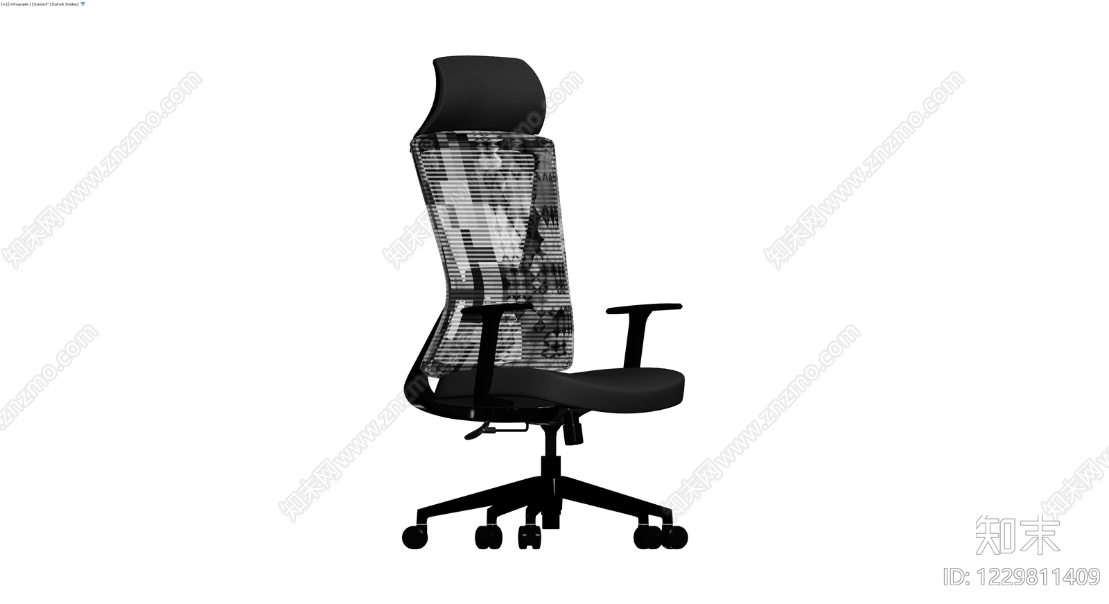 人体工学网布办公椅3D模型下载【ID:1229811409】