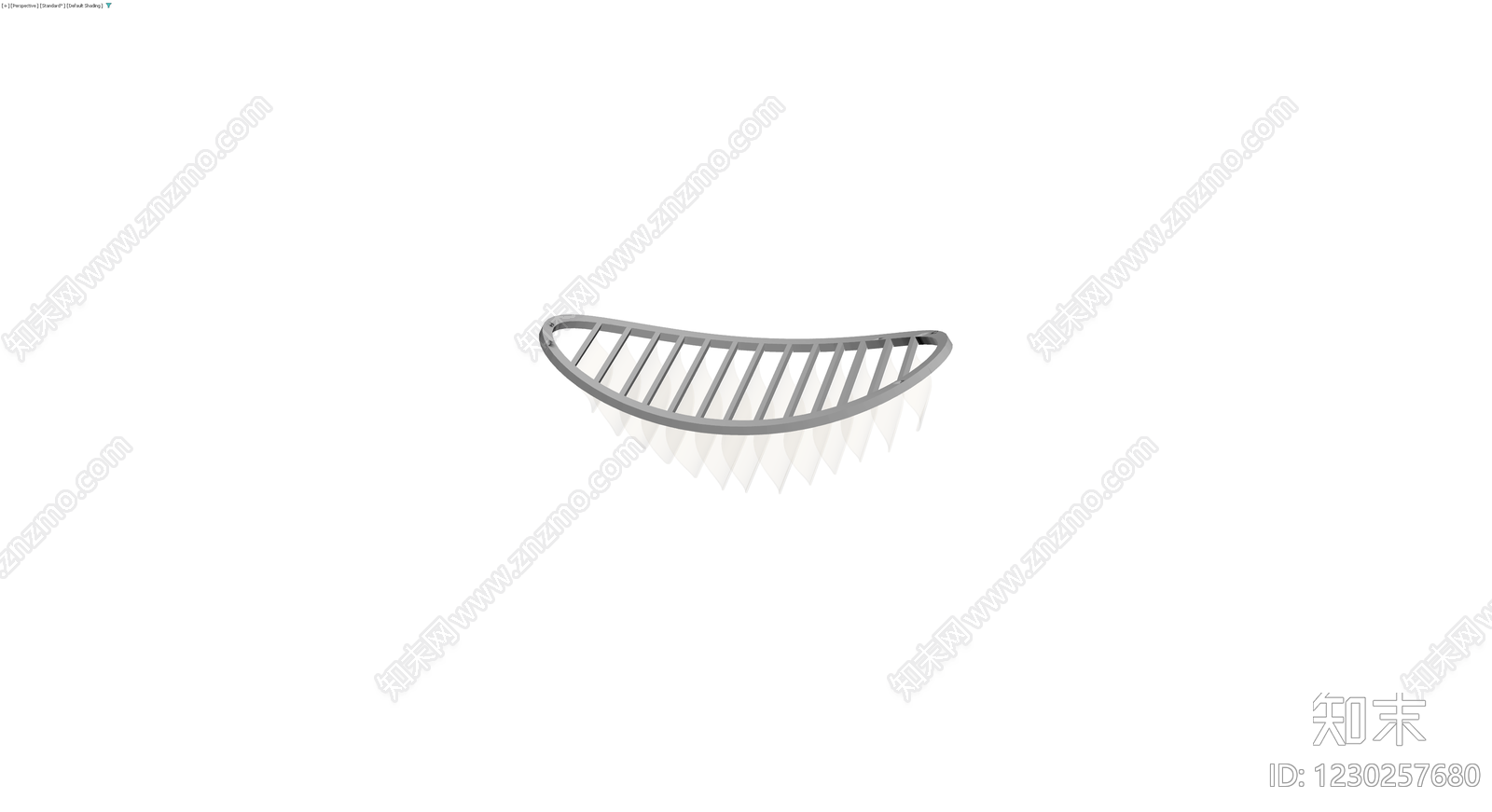 椭圆格栅吊灯3D模型下载【ID:1230257680】