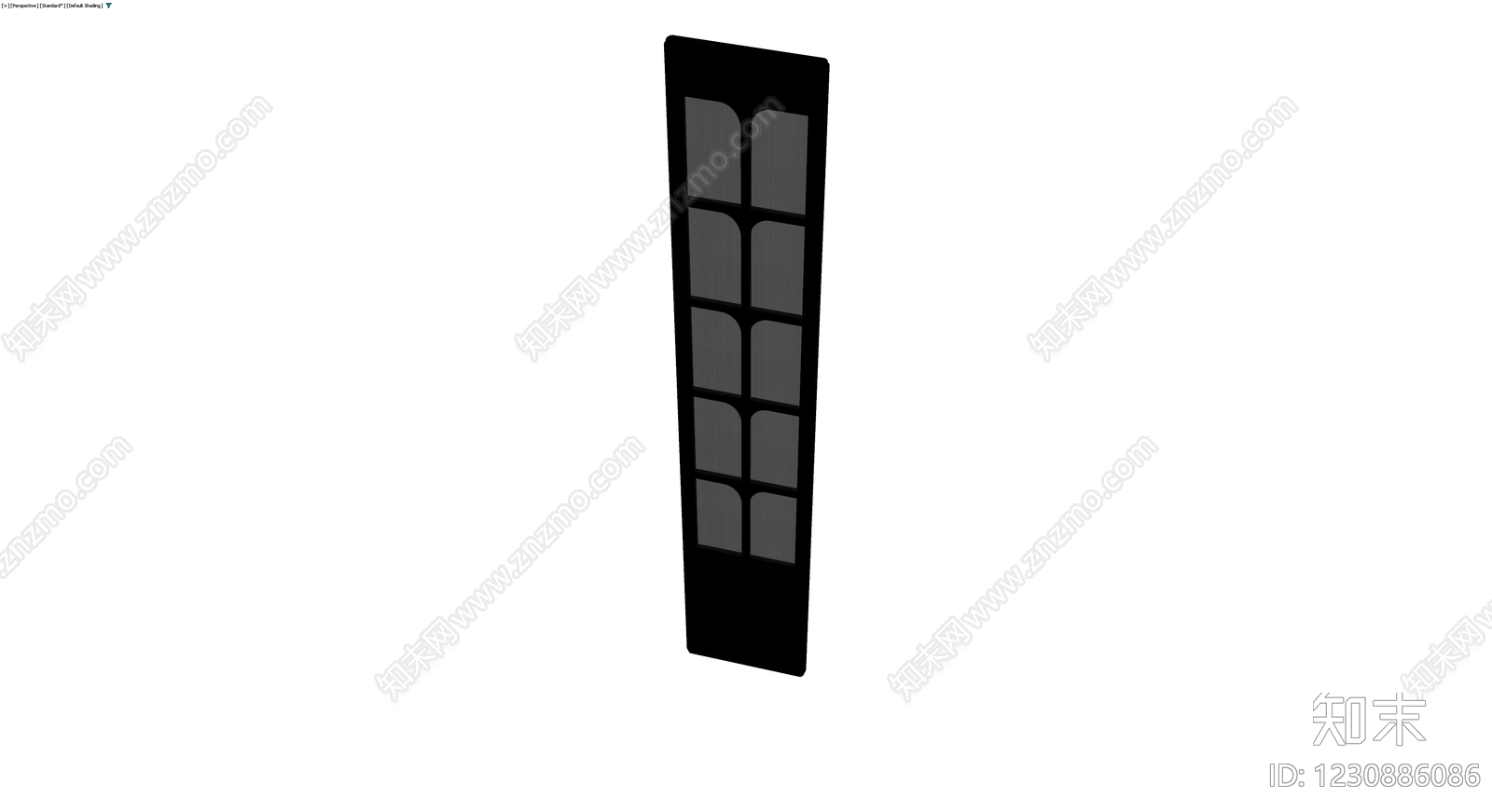 黑色五格玻璃门3D模型下载【ID:1230886086】