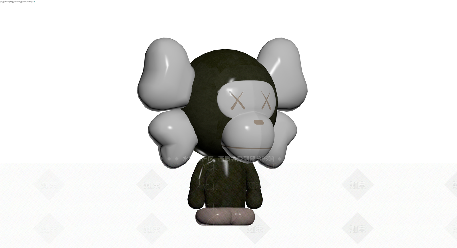 KAWS坐姿雕塑模型3D模型下载【ID:1229865939】