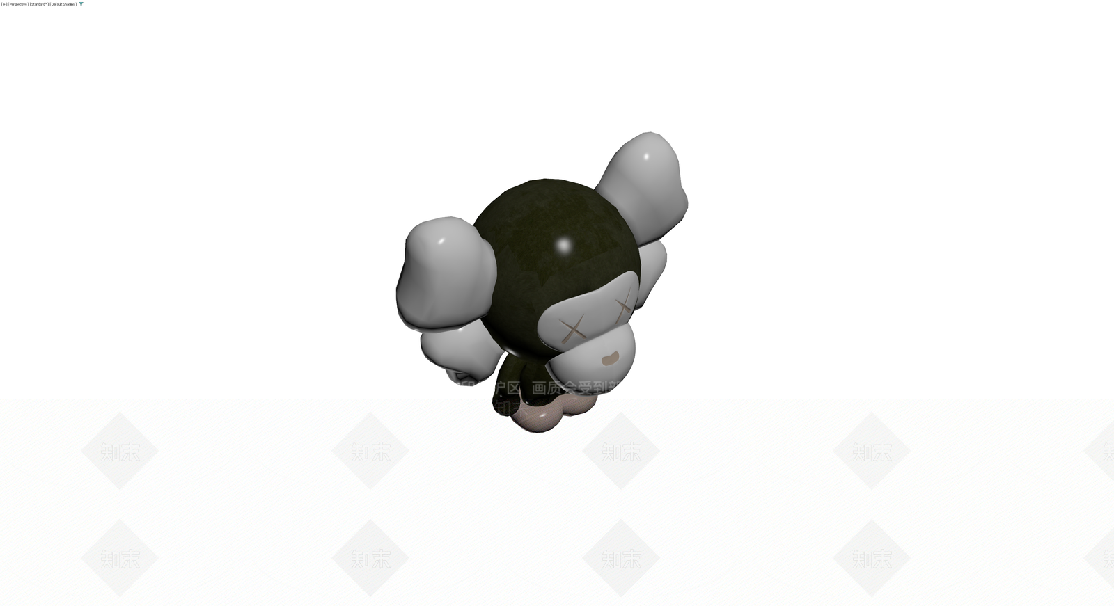 KAWS坐姿雕塑模型3D模型下载【ID:1229865939】