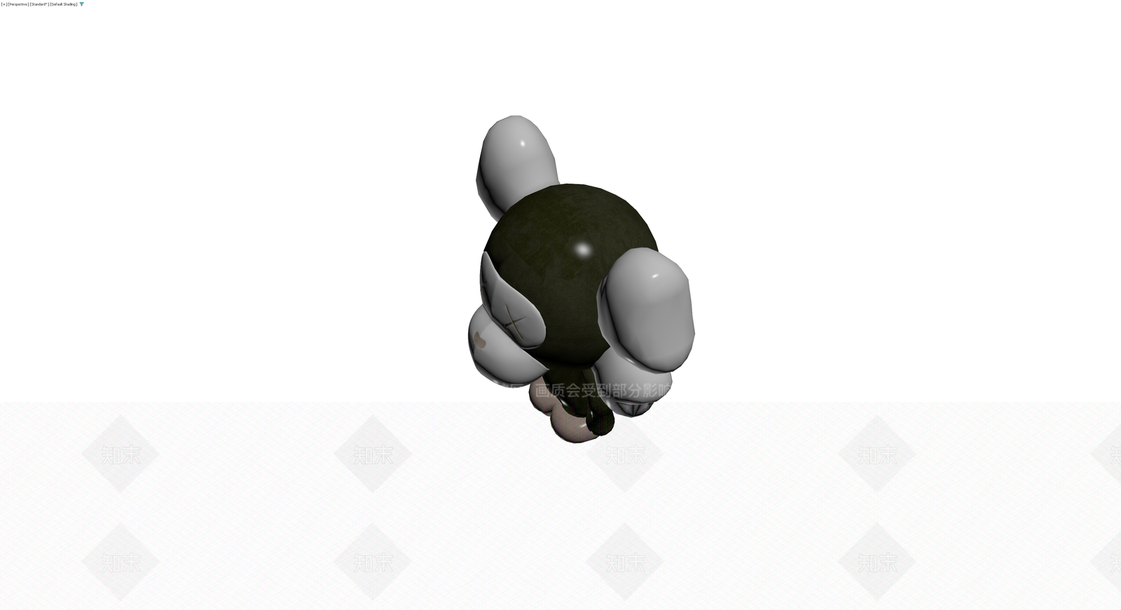 KAWS坐姿雕塑模型3D模型下载【ID:1229865939】