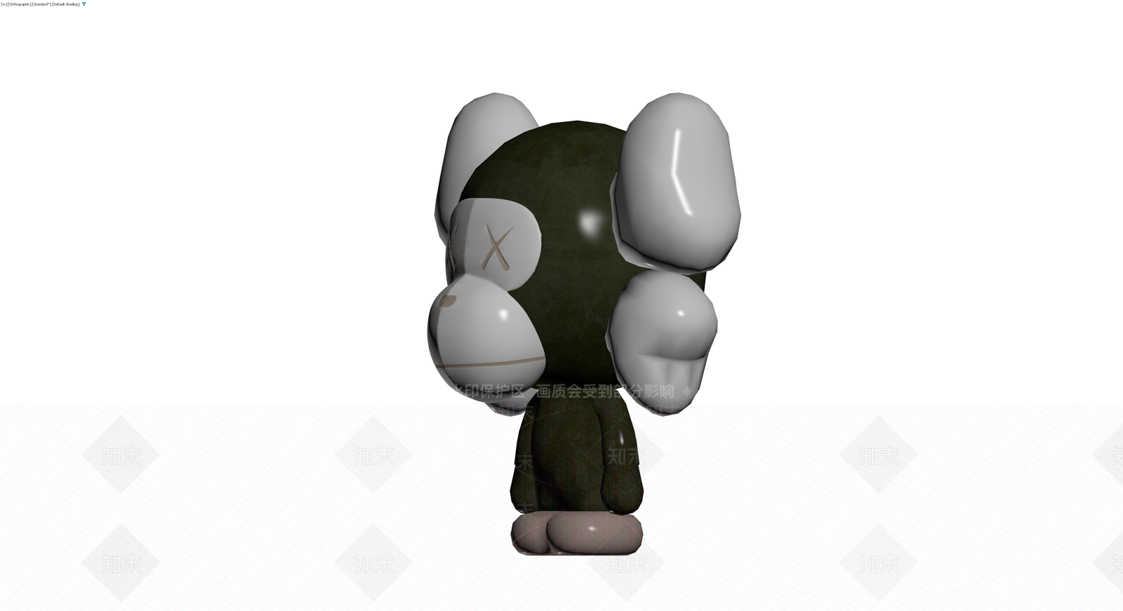 KAWS坐姿雕塑模型3D模型下载【ID:1229865939】