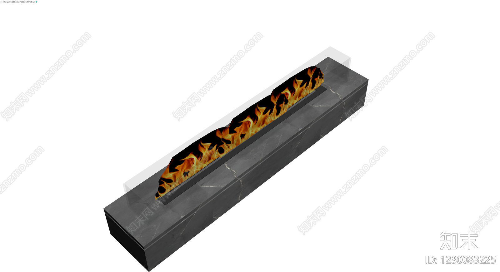 黑色大理石壁炉3D模型下载【ID:1230083225】