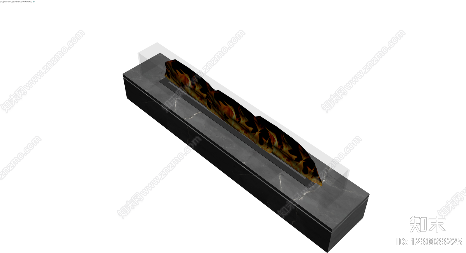 黑色大理石壁炉3D模型下载【ID:1230083225】