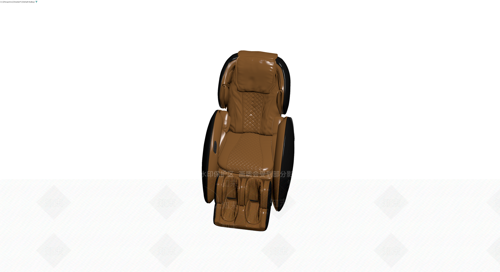 棕色皮质按摩椅3D模型下载【ID:1229628888】