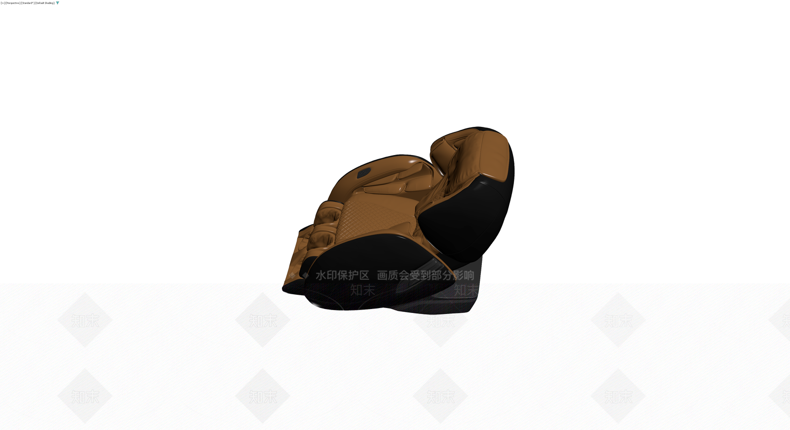 棕色皮质按摩椅3D模型下载【ID:1229628888】
