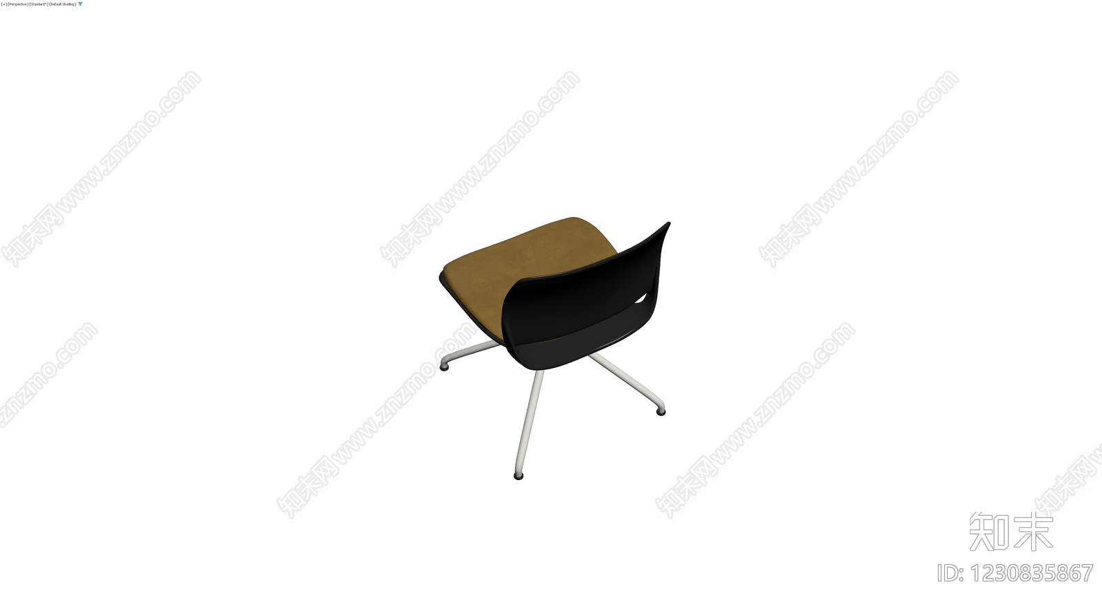 黑色座面办公椅3D模型下载【ID:1230835867】