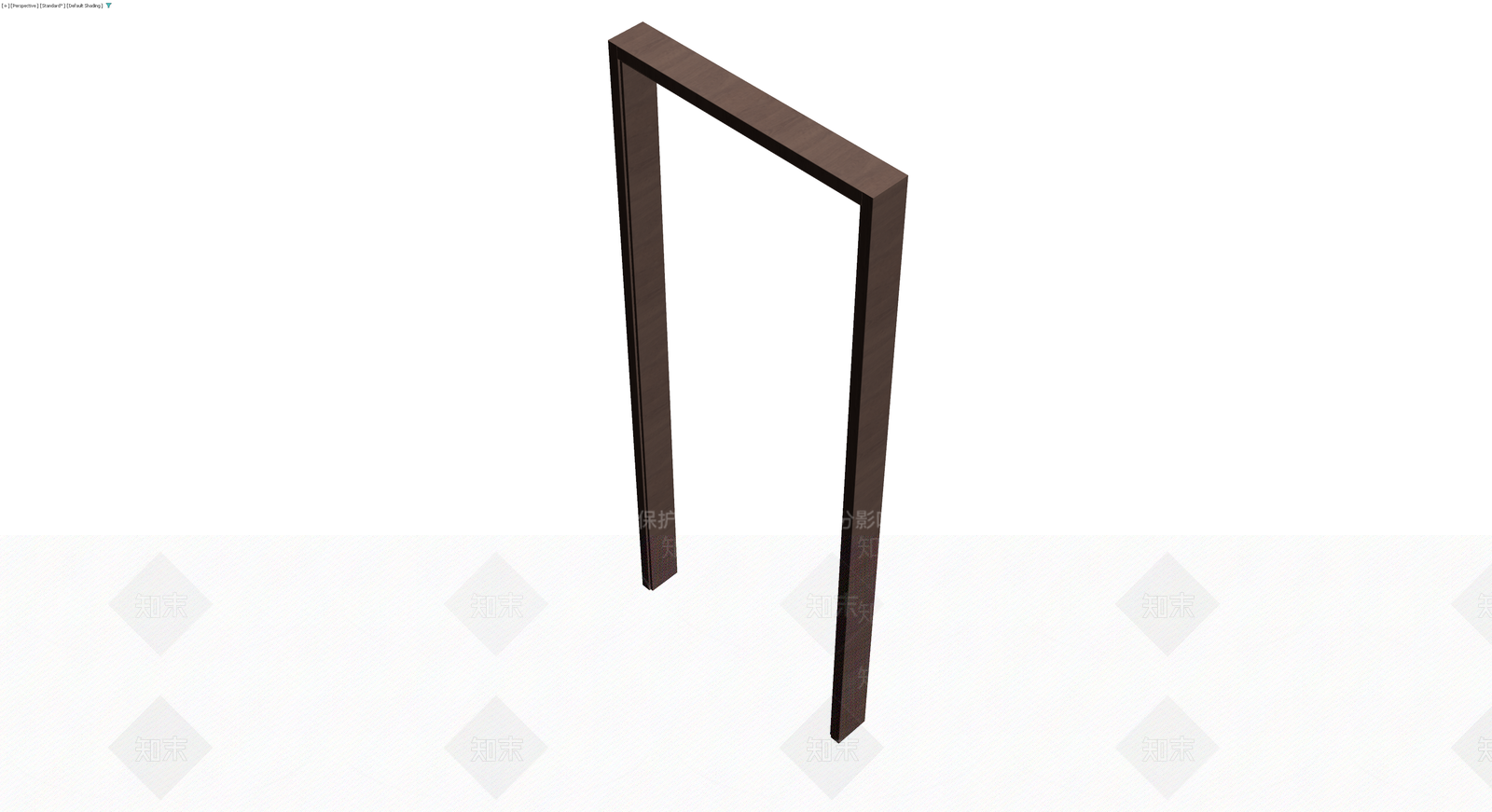 深褐色木质门框3D模型下载【ID:1229875543】