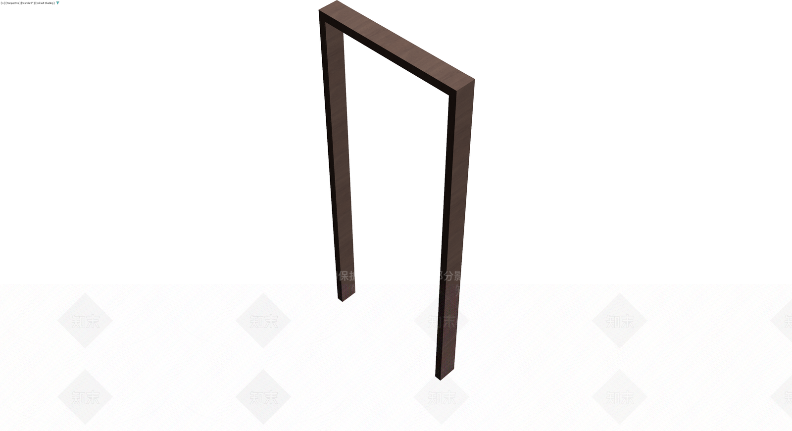 深褐色木质门框3D模型下载【ID:1229875543】