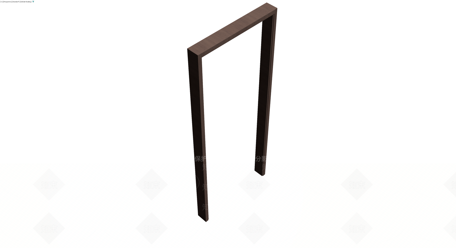 深褐色木质门框3D模型下载【ID:1229875543】