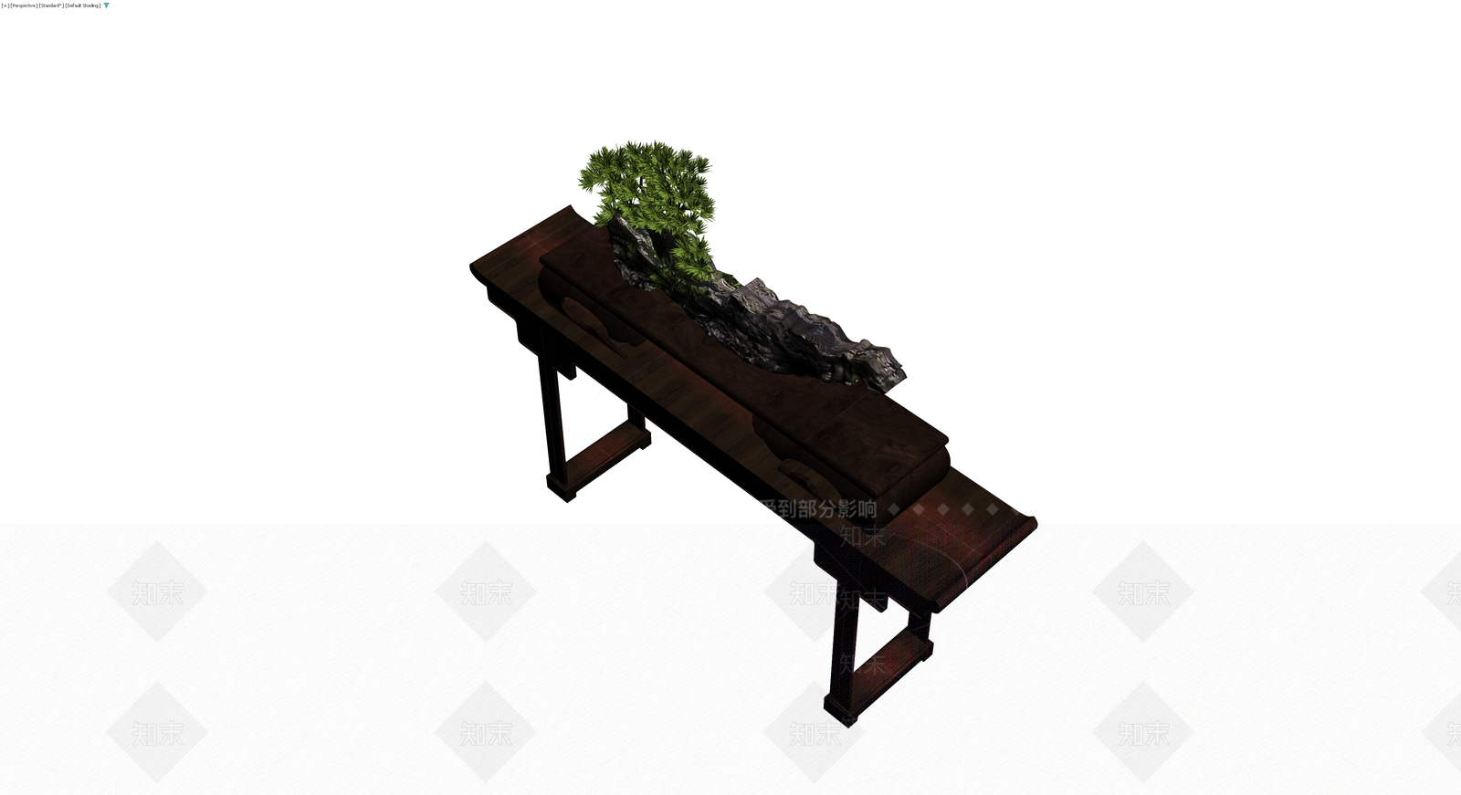 中式案几盆景组合3D模型下载【ID:1229991959】