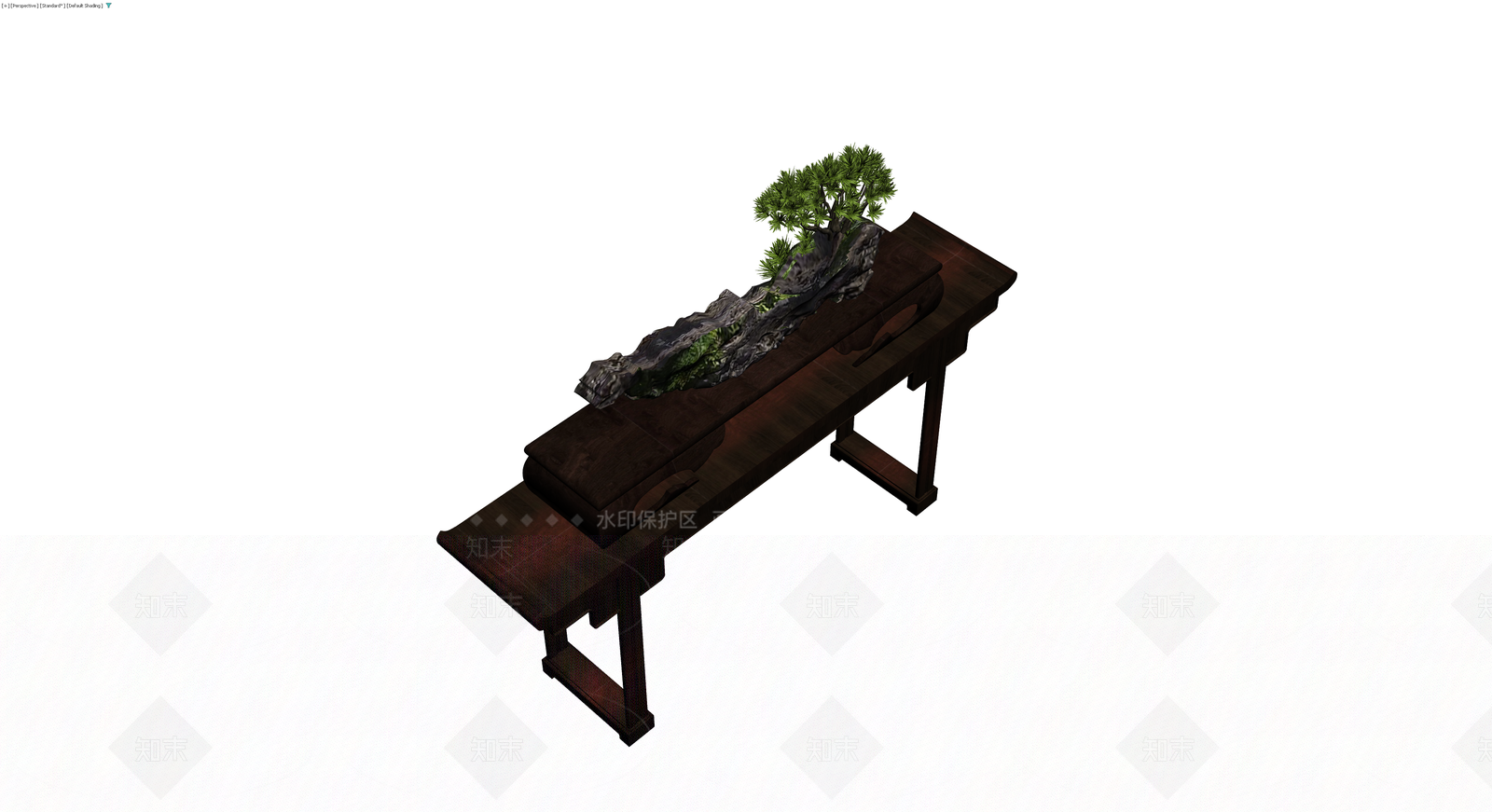 中式案几盆景组合3D模型下载【ID:1229991959】