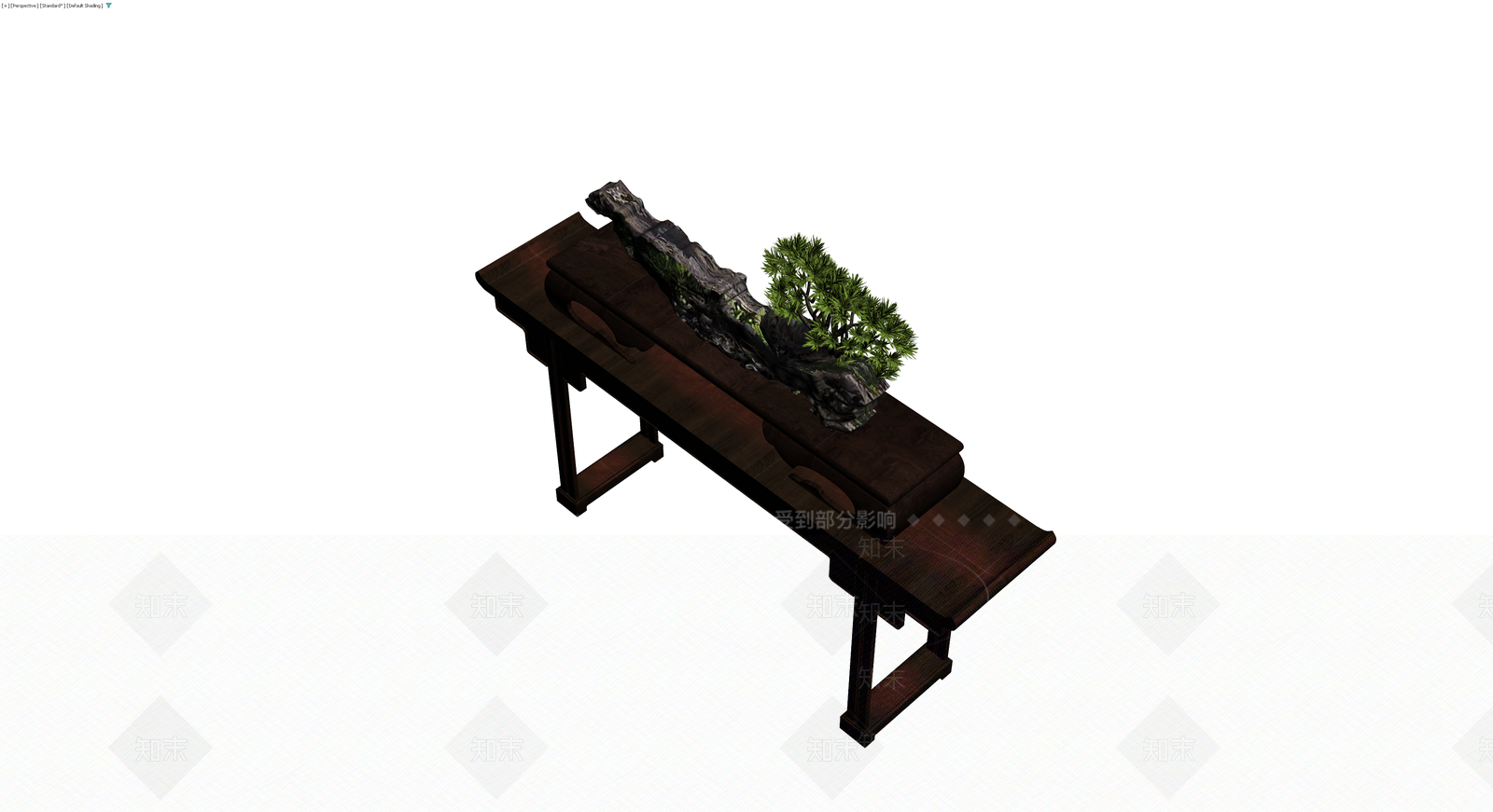 中式案几盆景组合3D模型下载【ID:1229991959】