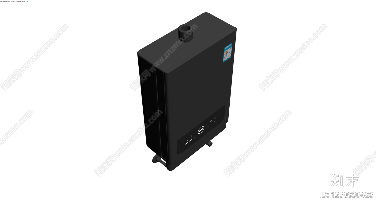 黑色燃气热水器模型3D模型下载【ID:1230850426】