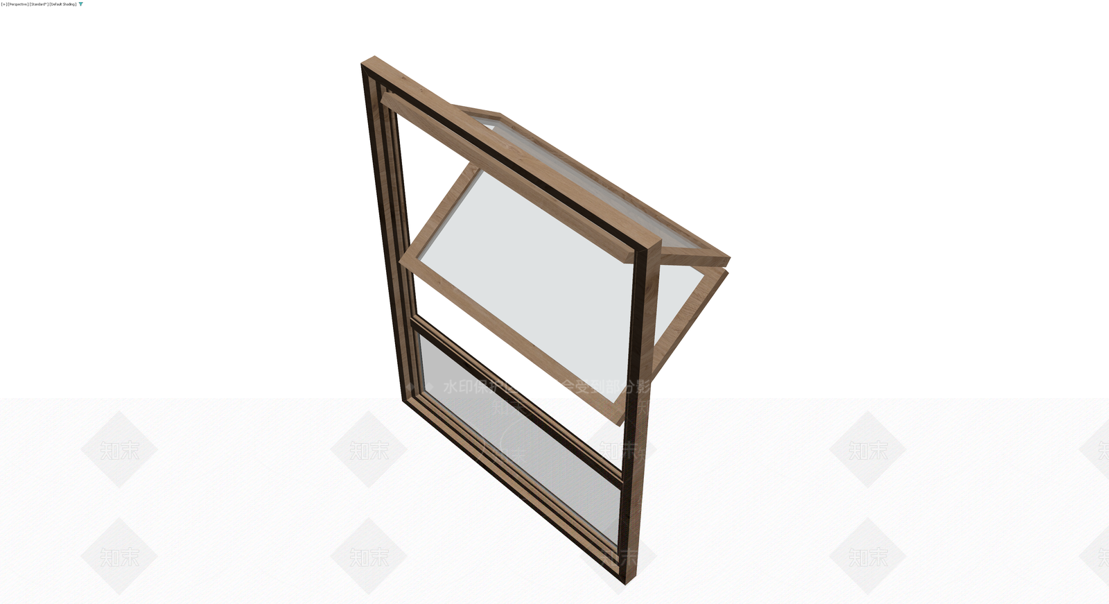 木质平开窗模型3D模型下载【ID:1229951517】
