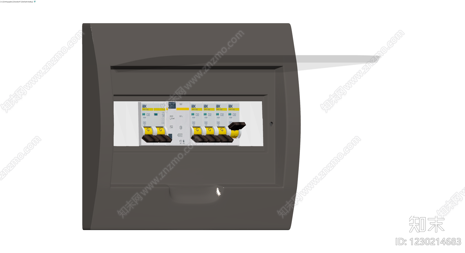 灰色工业配电箱模型3D模型下载【ID:1230214683】