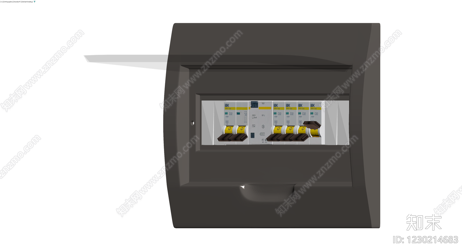 灰色工业配电箱模型3D模型下载【ID:1230214683】