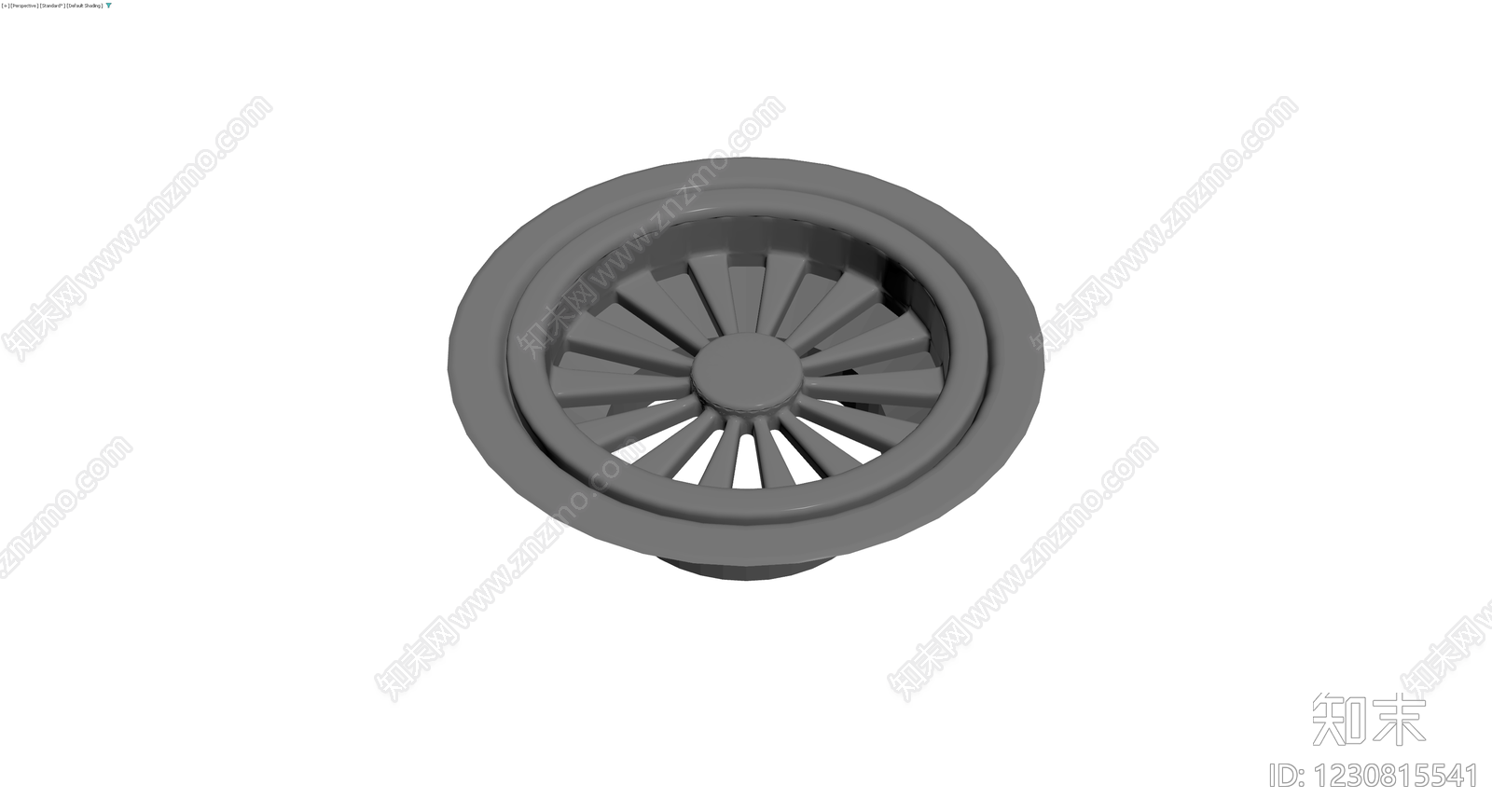 灰色圆形地漏模型3D模型下载【ID:1230815541】