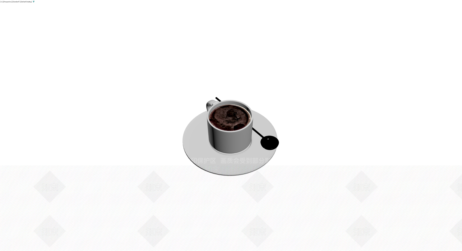 咖啡杯碟勺组合3D模型下载【ID:1230086365】