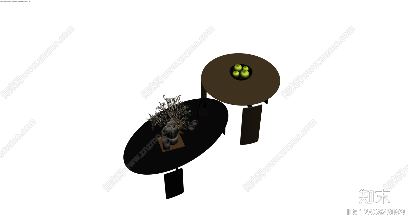 组合式休闲桌椅场景3D模型下载【ID:1230826099】