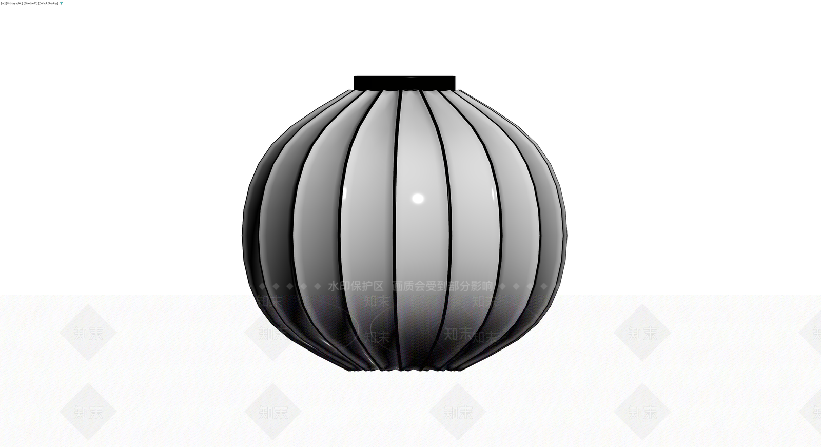 黑框条纹球形吊灯3D模型下载【ID:1230098868】