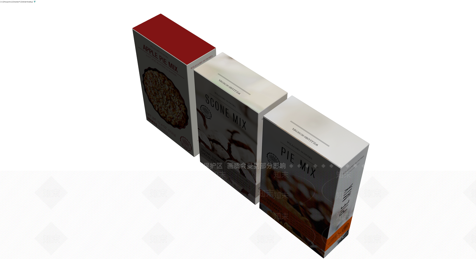烘焙预拌粉包装盒组合3D模型下载【ID:1229924491】