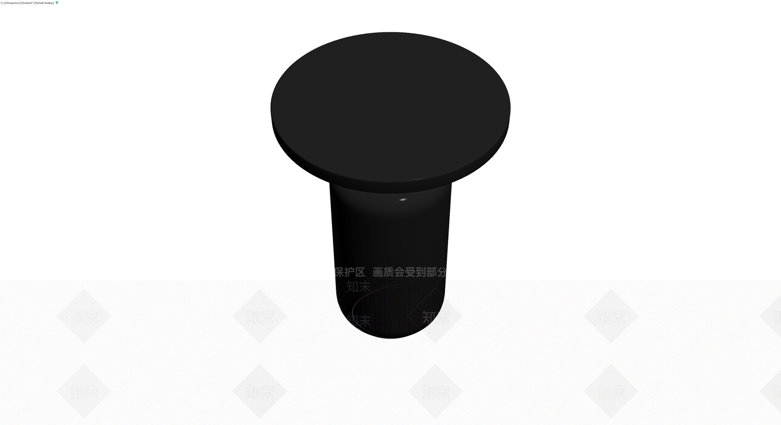 黑色蘑菇边几/茶几3D模型下载【ID:1229961582】