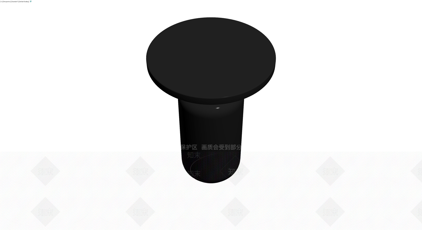 黑色蘑菇边几/茶几3D模型下载【ID:1229961582】