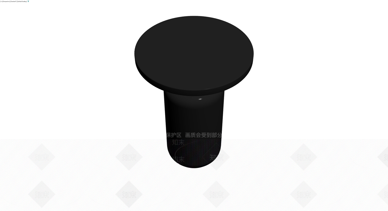 黑色蘑菇边几/茶几3D模型下载【ID:1229961582】