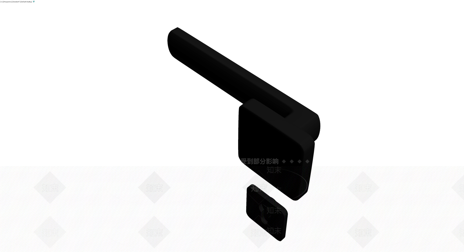 黑色现代门把手组件3D模型下载【ID:1229892950】