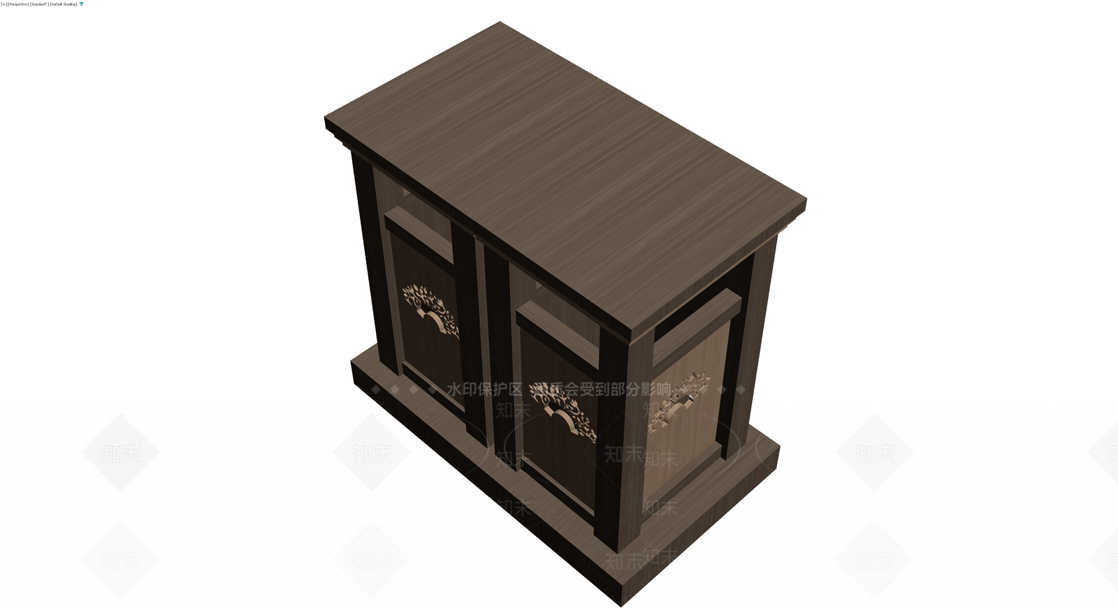 三格分类木质垃圾桶3D模型下载【ID:1230188786】