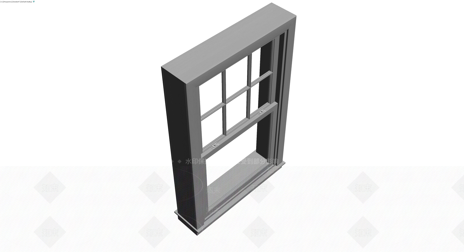 灰色单扇窗户模型3D模型下载【ID:1230741920】