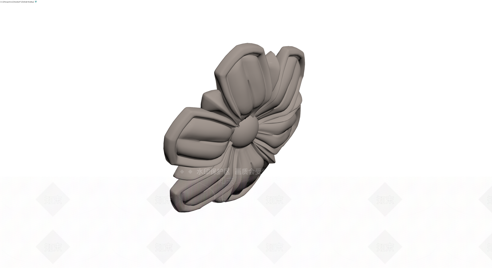 灰模风格化花朵装饰3D模型下载【ID:1230338460】
