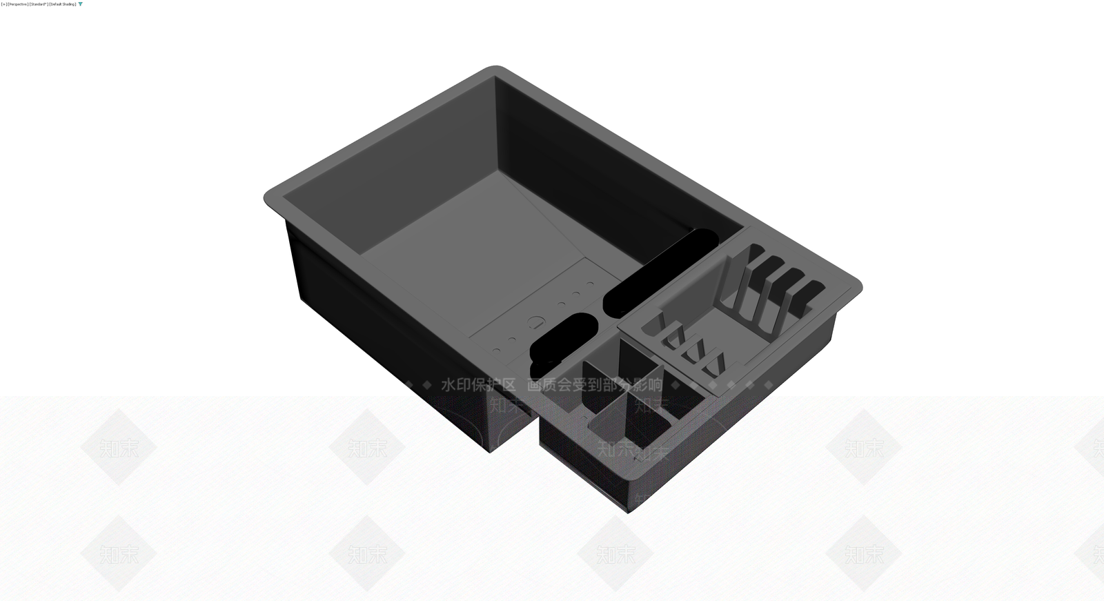 灰色厨房水槽组件3D模型下载【ID:1230106348】