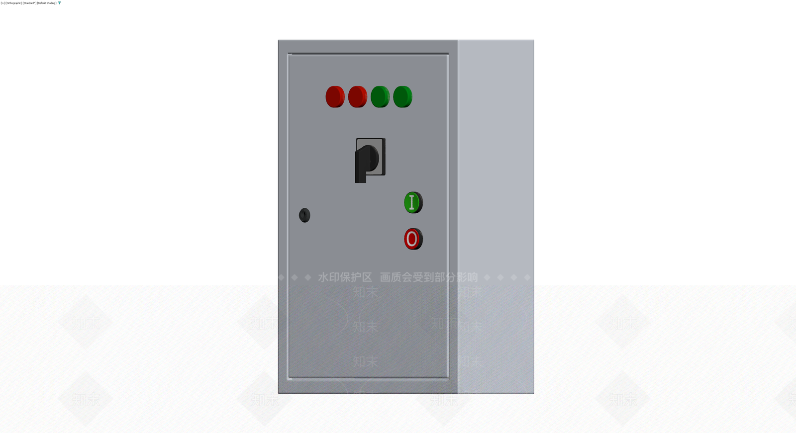 工业控制箱面板组件3D模型下载【ID:1230691420】