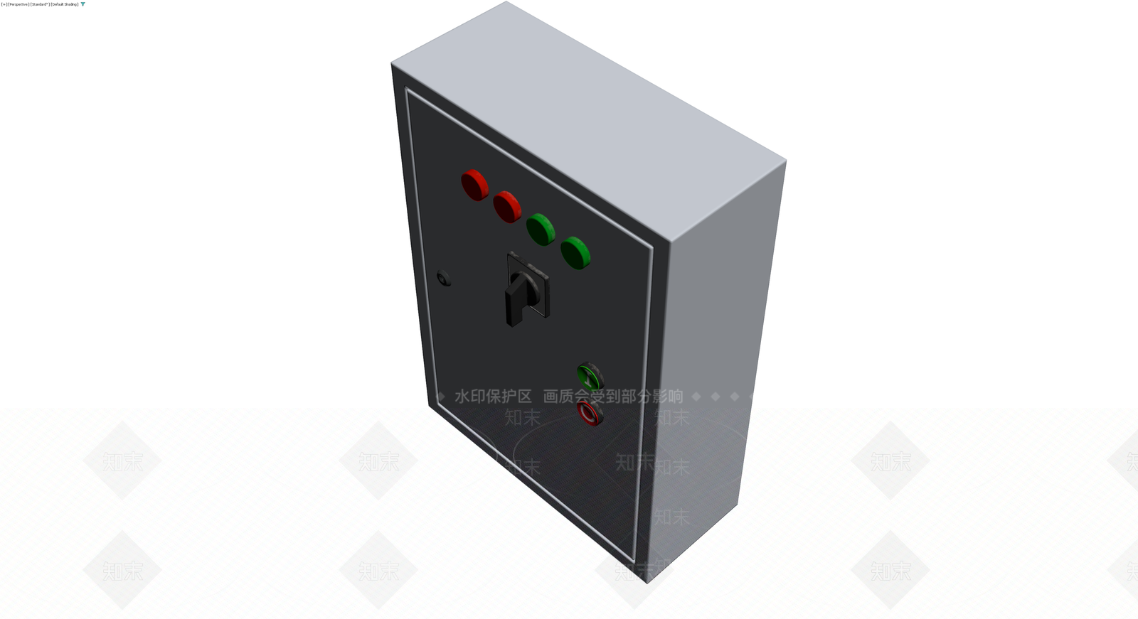 工业控制箱面板组件3D模型下载【ID:1230691420】