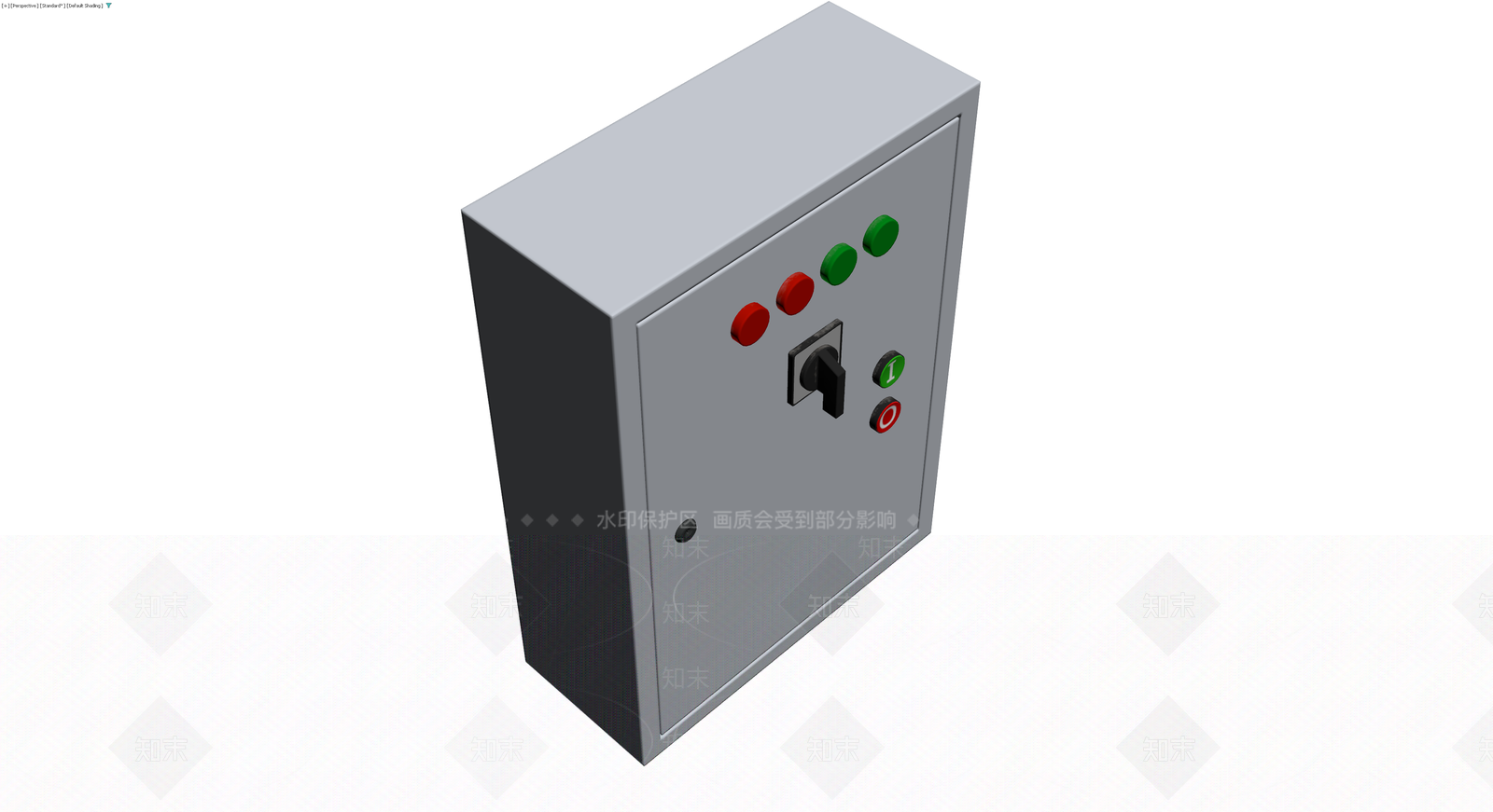 工业控制箱面板组件3D模型下载【ID:1230691420】