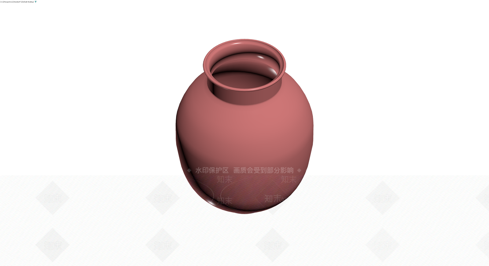 粉色陶瓷花瓶3D模型下载【ID:1229606315】