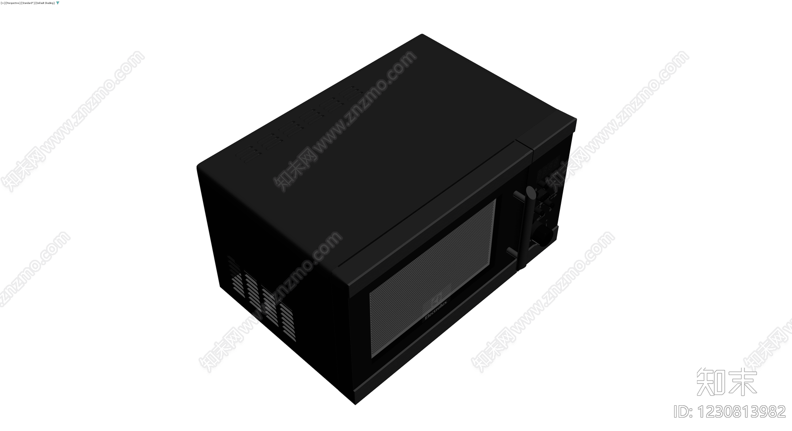 黑色微波炉家电模型3D模型下载【ID:1230813982】