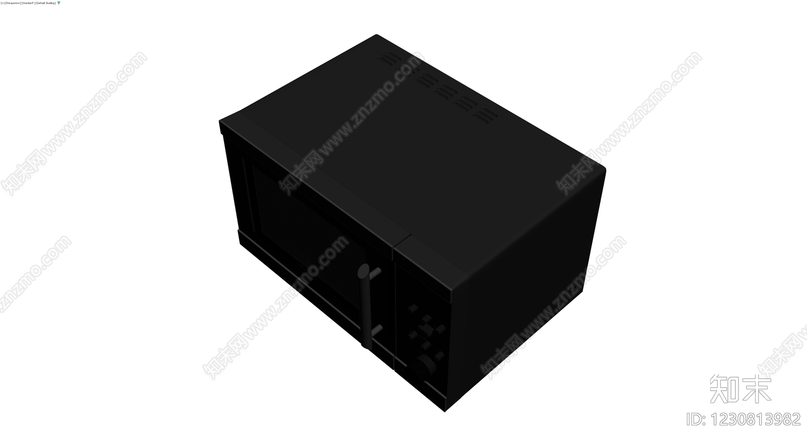 黑色微波炉家电模型3D模型下载【ID:1230813982】