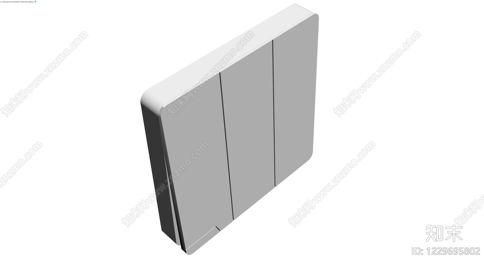 西门子三开开关面板3D模型下载【ID:1229695802】