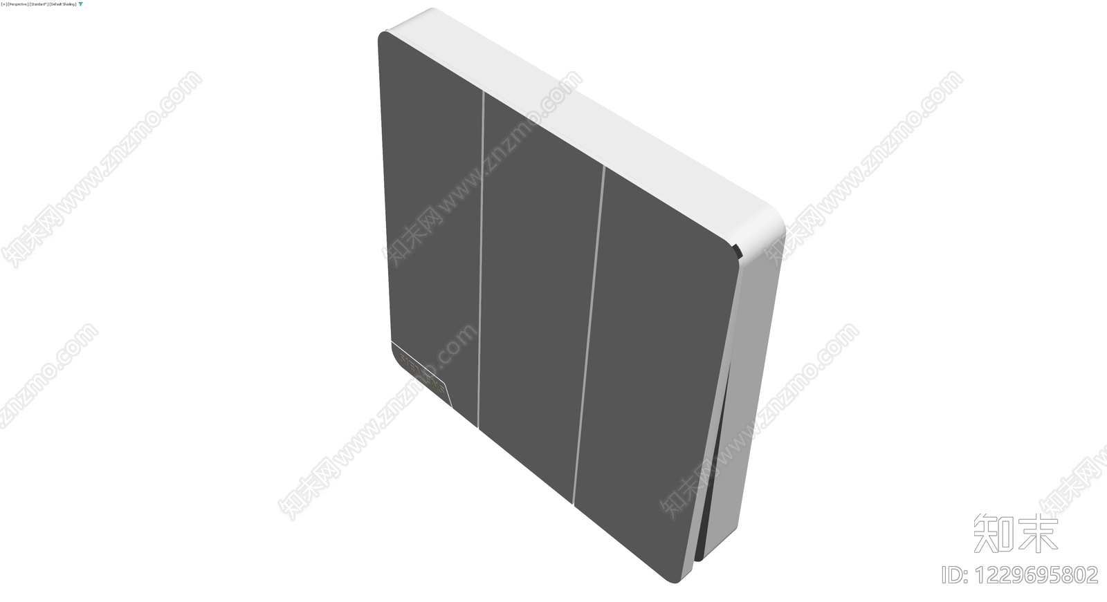 西门子三开开关面板3D模型下载【ID:1229695802】