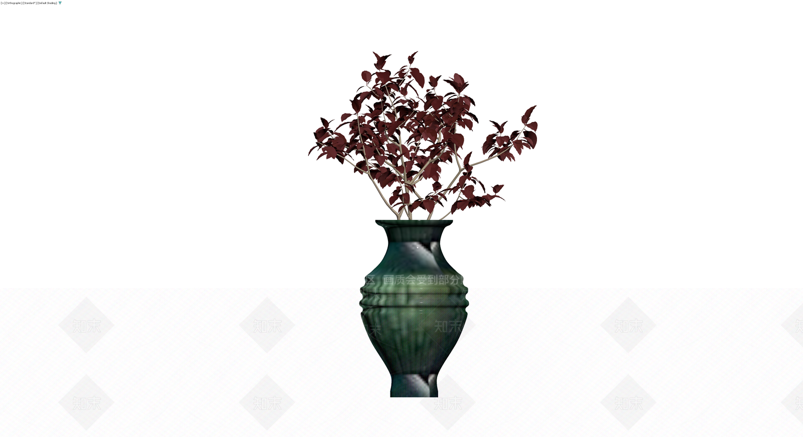 绿植红叶盆栽3D模型下载【ID:1230622802】