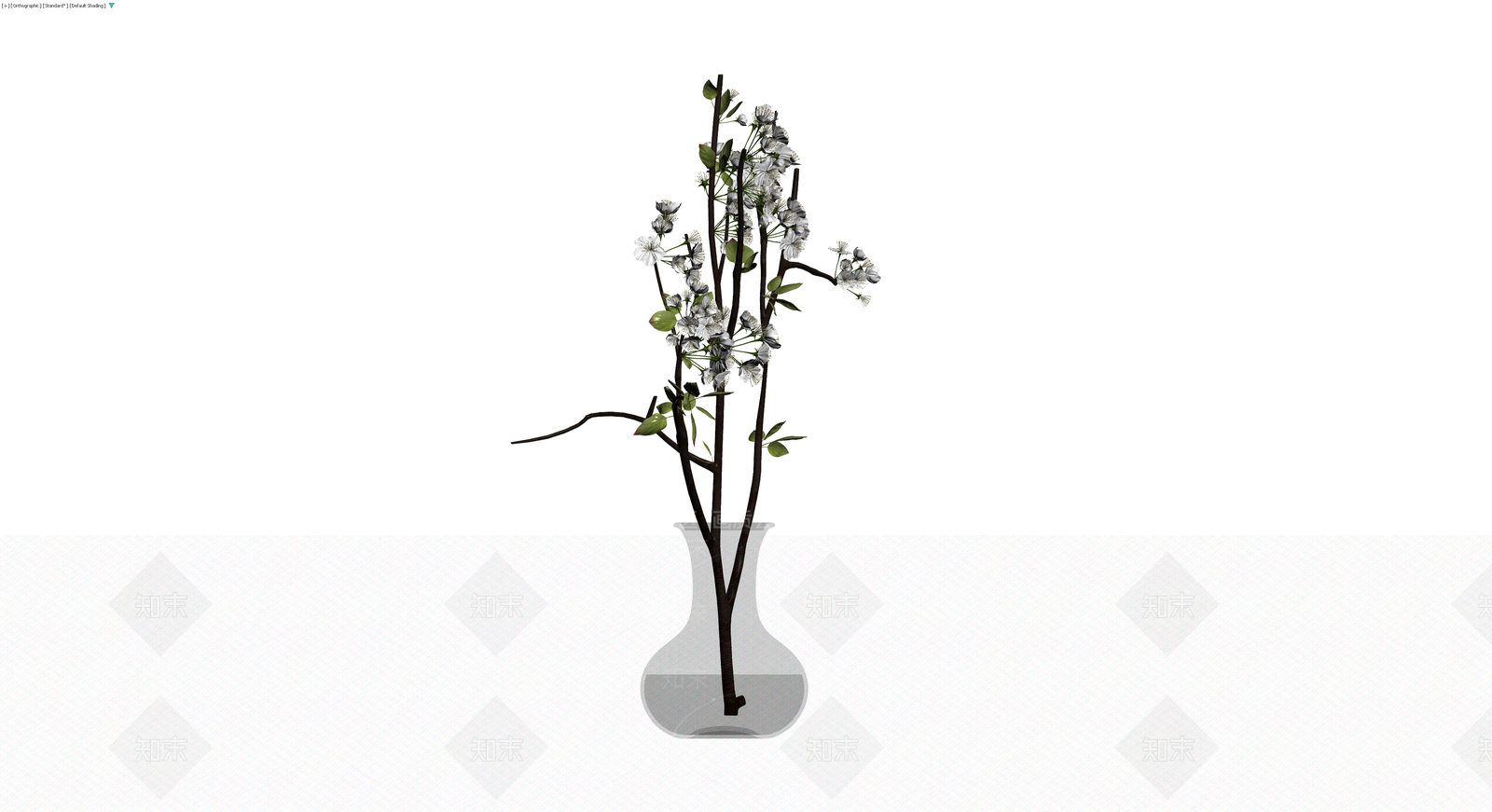 带瓶樱花盆栽3D模型下载【ID:1230336716】