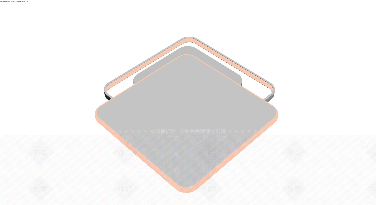 圆角矩形托盘3D模型下载【ID:1229602897】