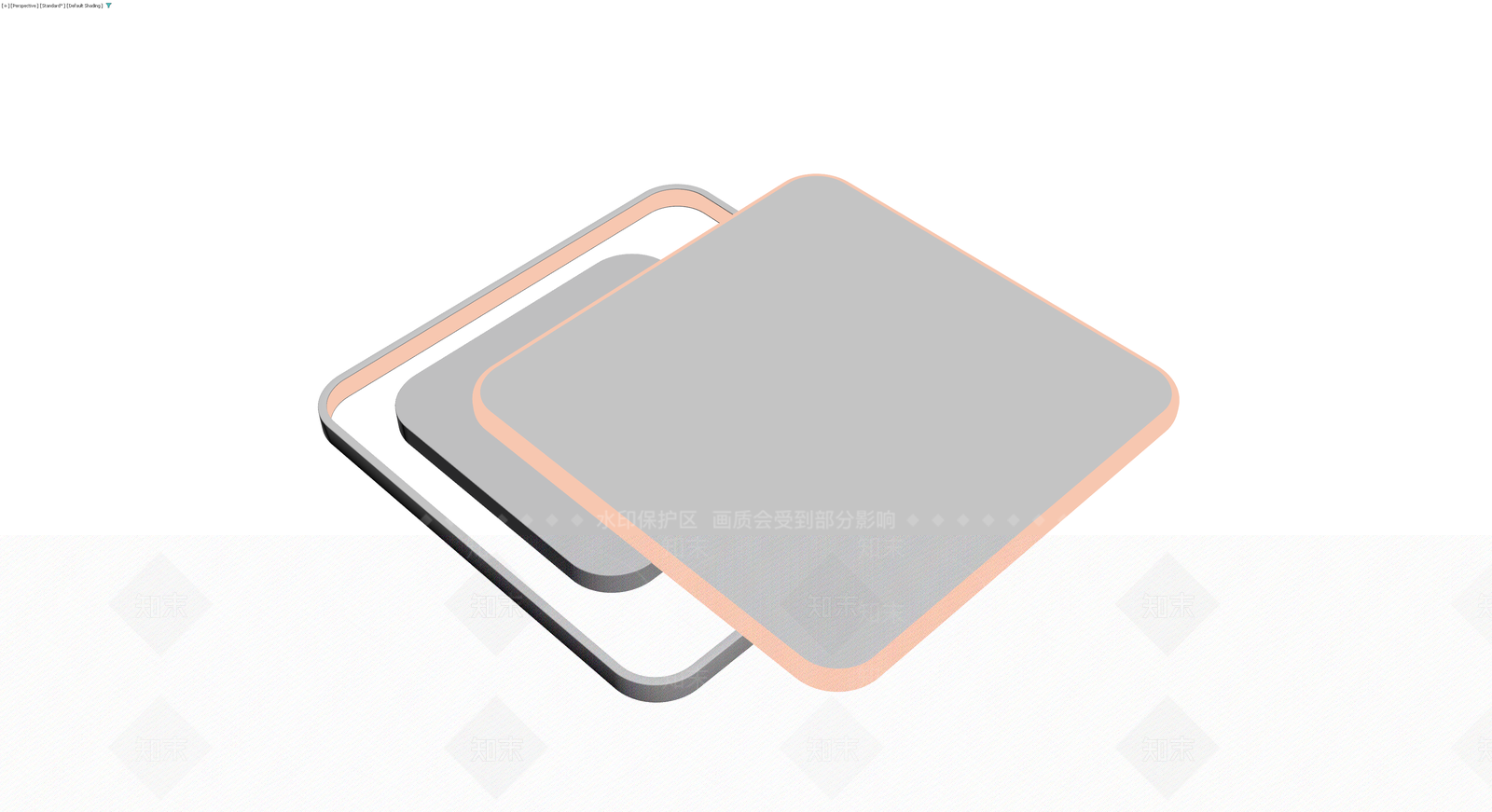 圆角矩形托盘3D模型下载【ID:1229602897】