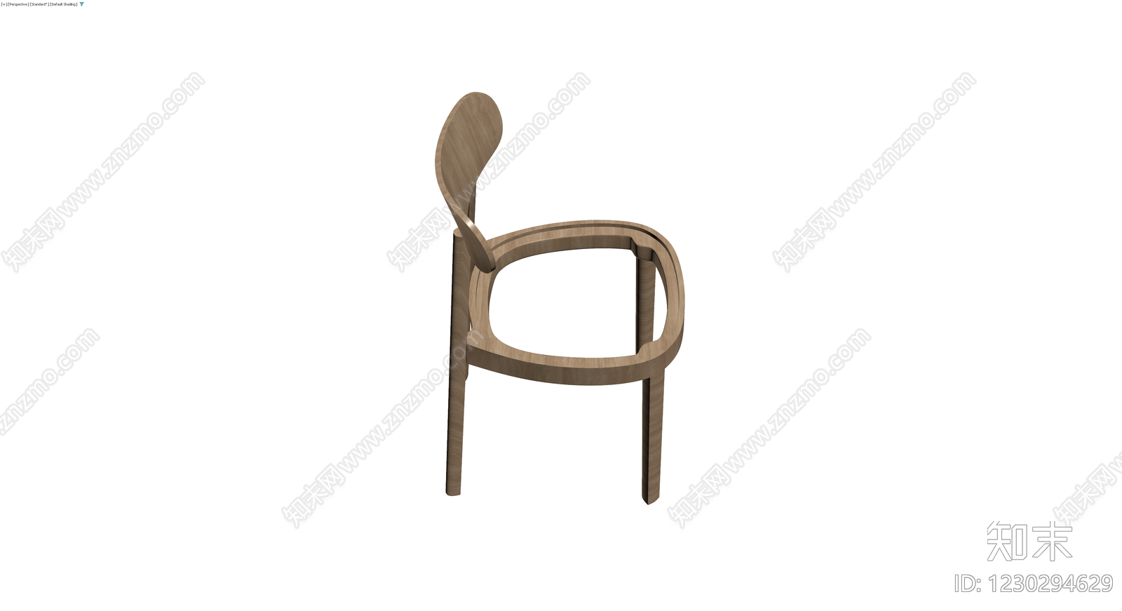 现代木质圆环椅3D模型下载【ID:1230294629】